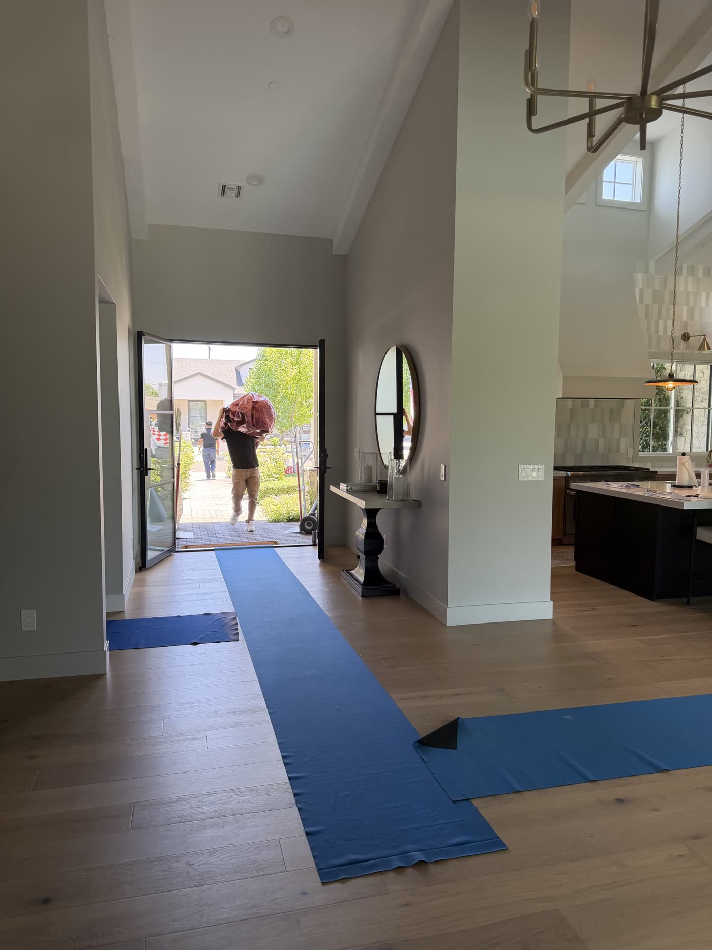 Floor runners down before anything comes in by Marathon Movers, Phoenix AZ