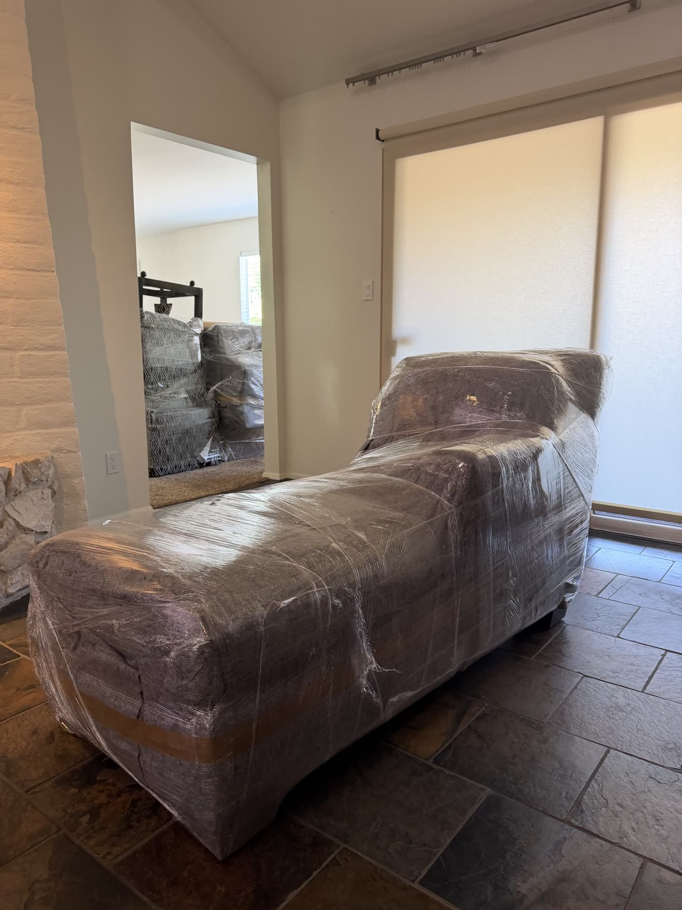 Wrapped and staged for loading by Marathon Movers, Phoenix AZ